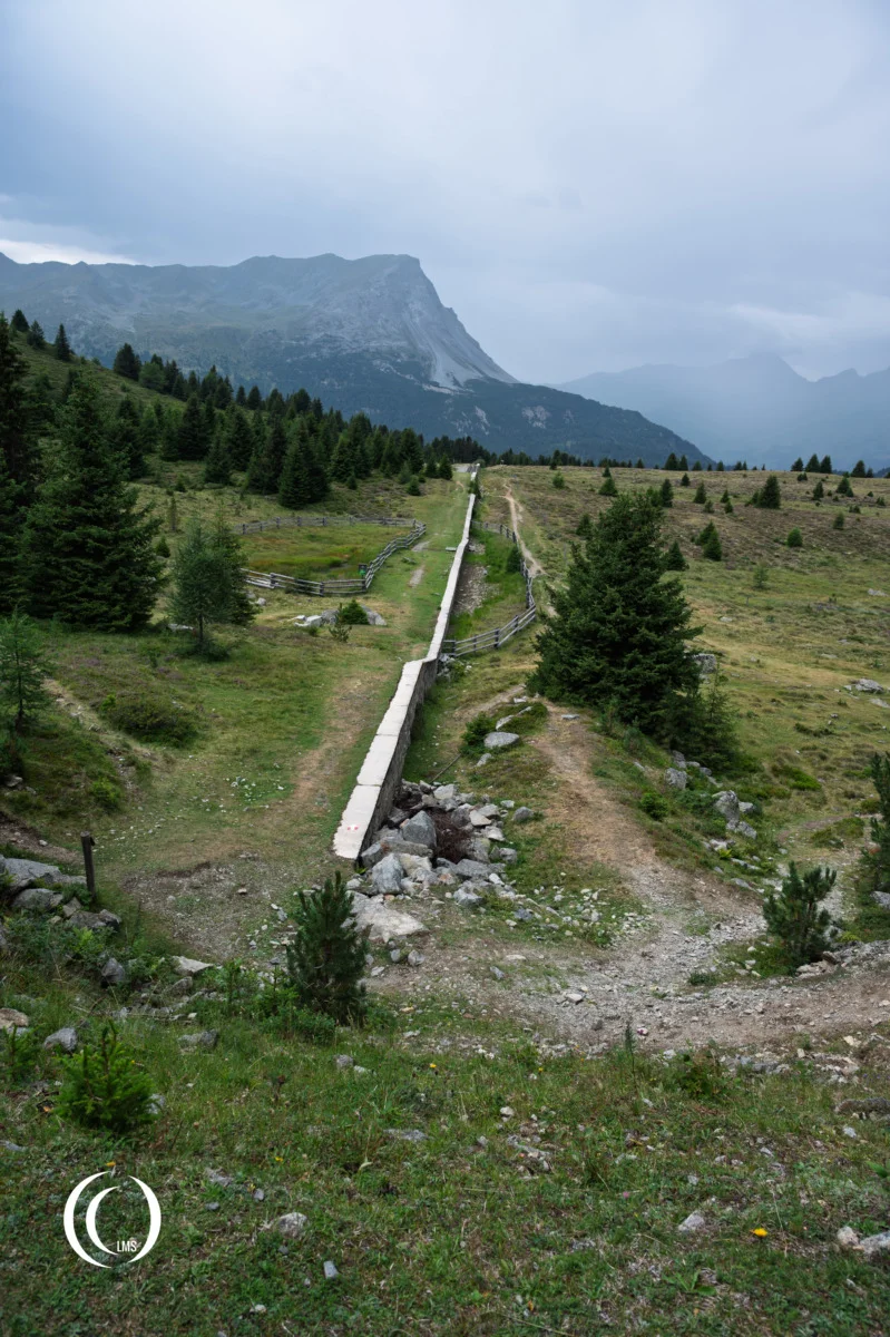 Field of view from Bunker XV at the Pian dei Morti barrier in Alto Adige, Italy