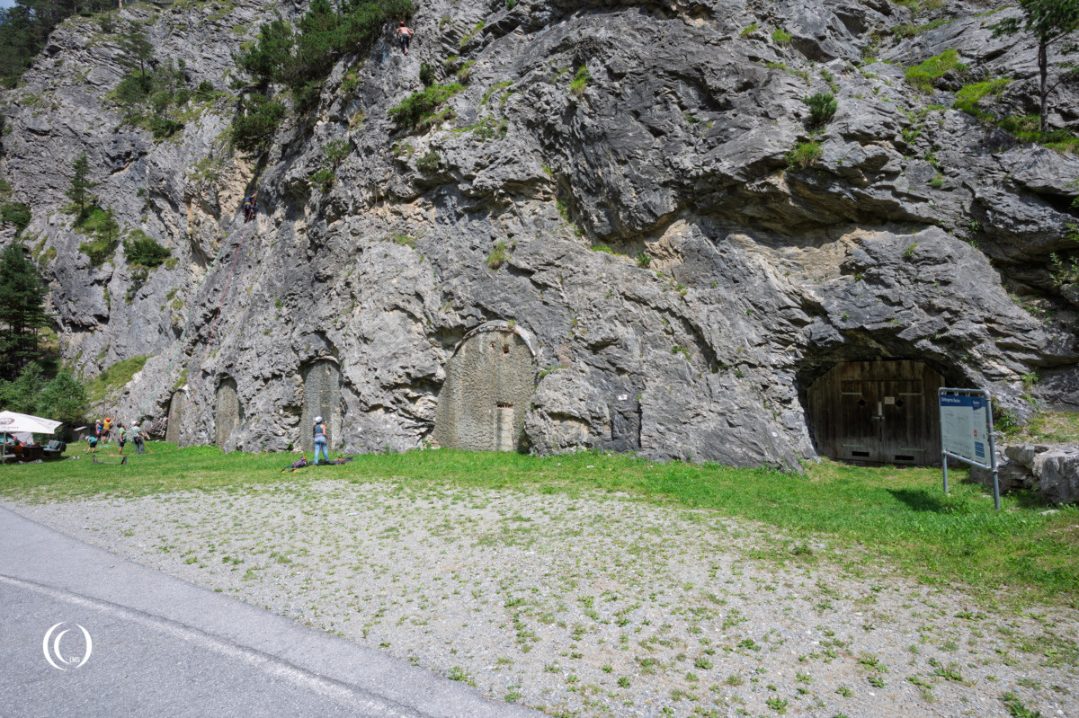 Sealed bunker stollen at Festung Nauders in Tyrol, Austria