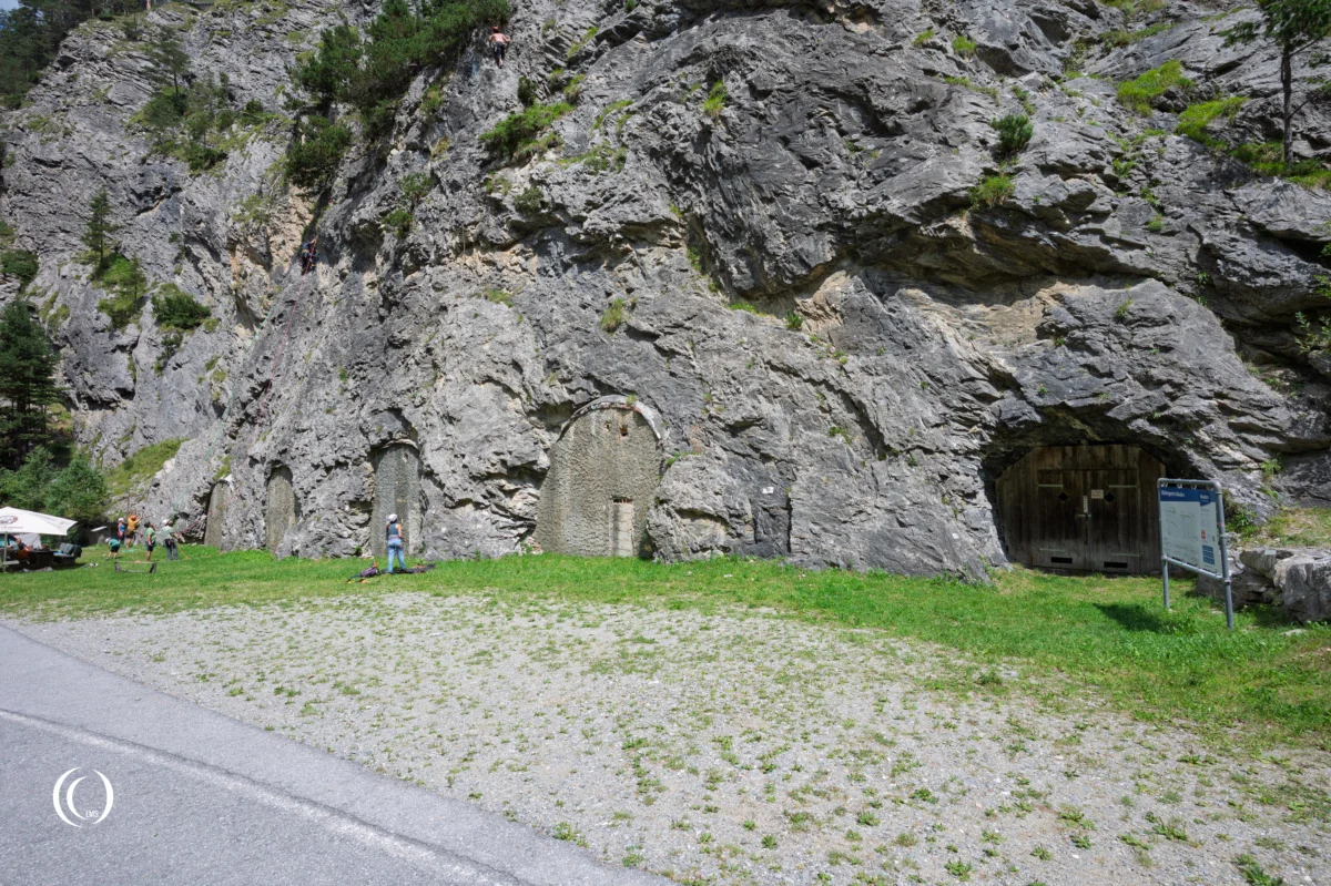 Sealed bunker stollen at Festung Nauders in Tyrol, Austria