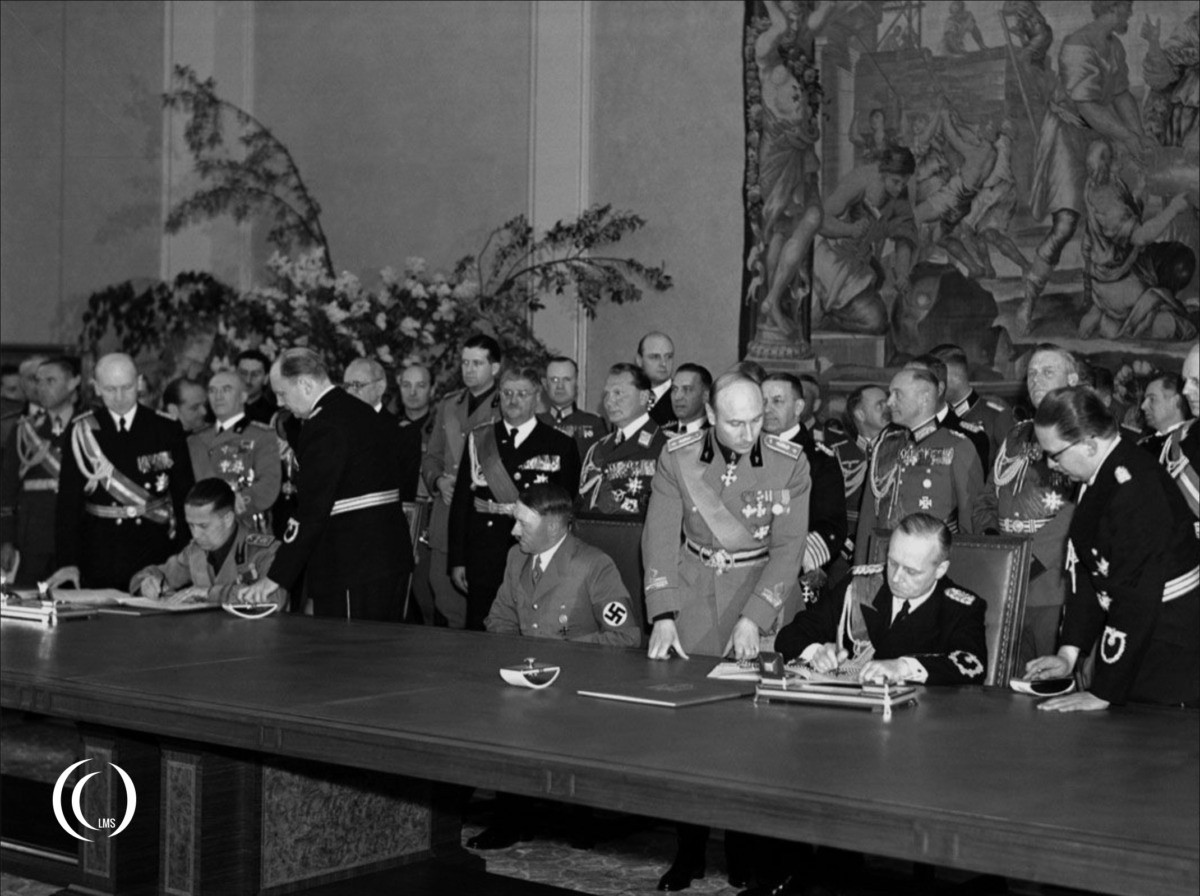 The signing of the Pact of Steel on May 22, 1939 in Berlin.