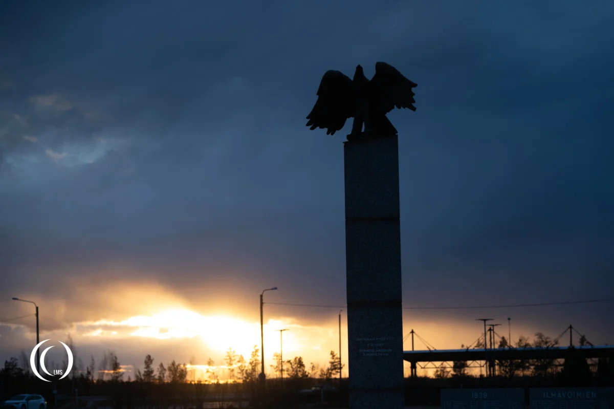 The eagle monument at sun down