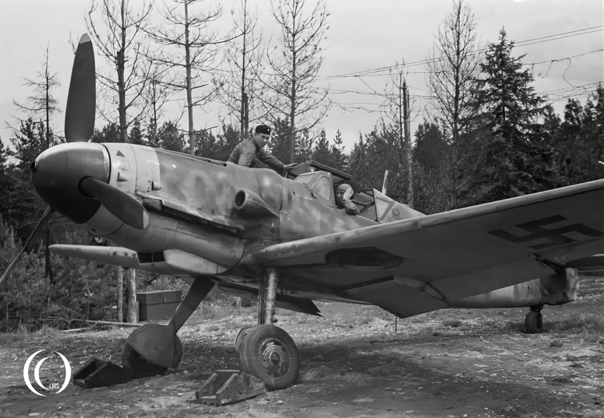 Major Eino Luukkanen, Commander of Fighter Squadron 34 in a Messerschmitt Bf 109 G-6 at Immola Airfield on 15 June 1944