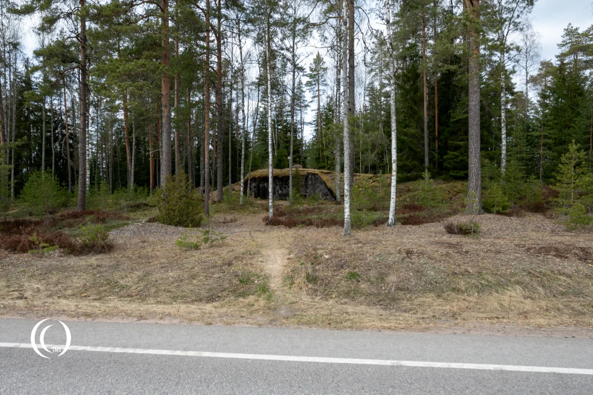 Machine-gun bunker C12 of the Salpa Line seen from the road at Askola, Luumäki, Finland