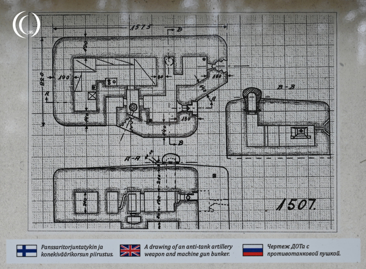Schematic drawing of combined anti-tank and MG bunker type