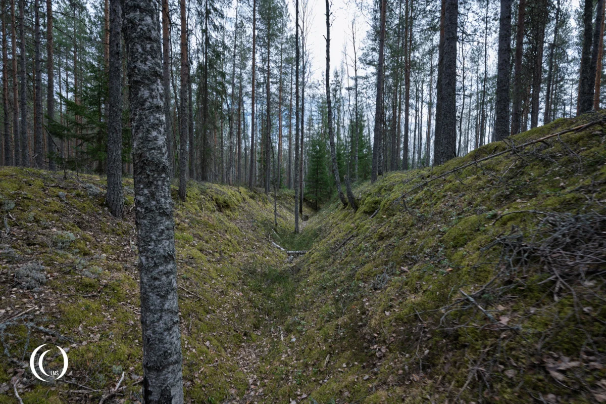 Anti-tank ditch at Salpa-asema Askola, Finland