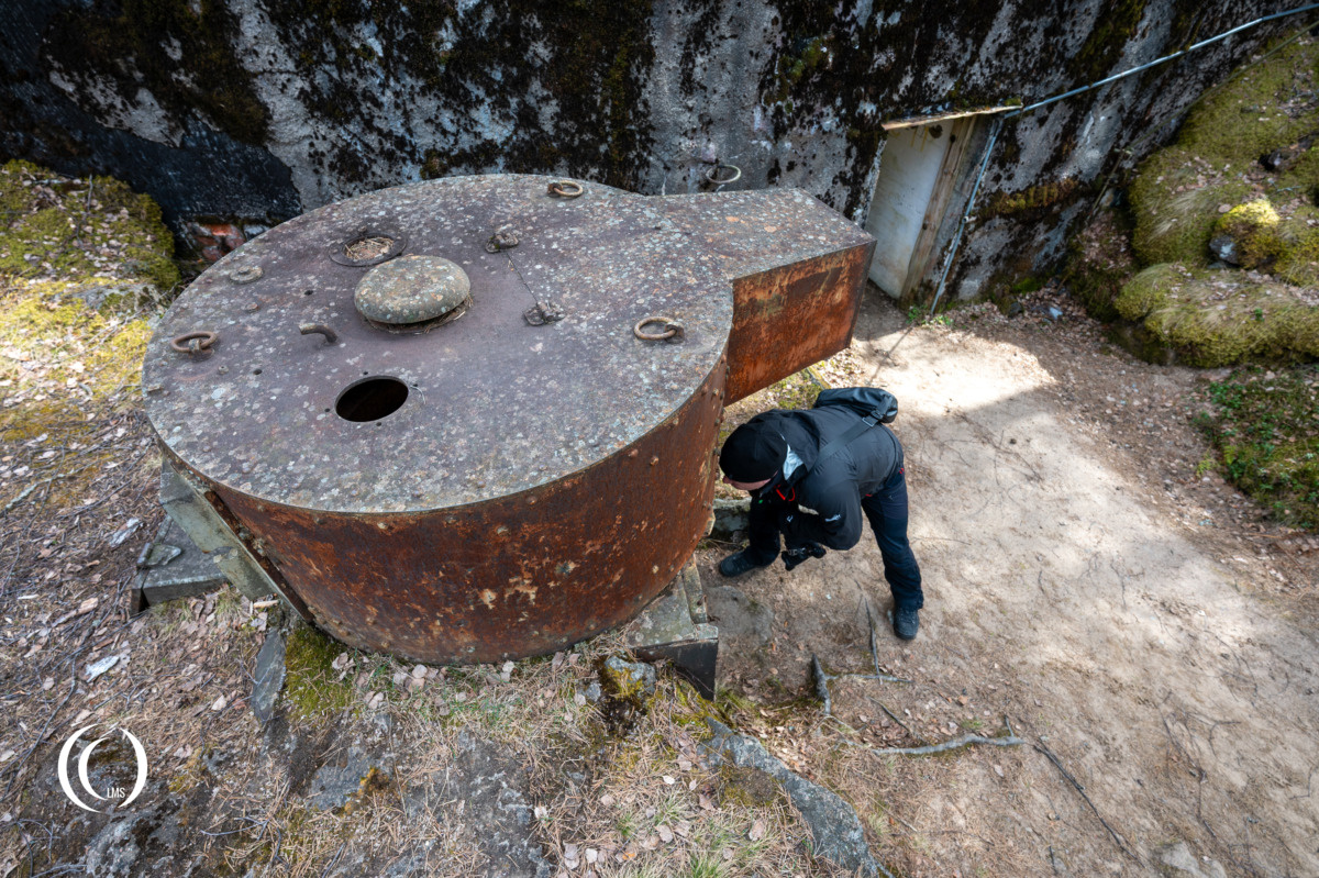 BT-5 tank turret at bunker C11 of Salpa-asema Askola, Luumäki, Finland