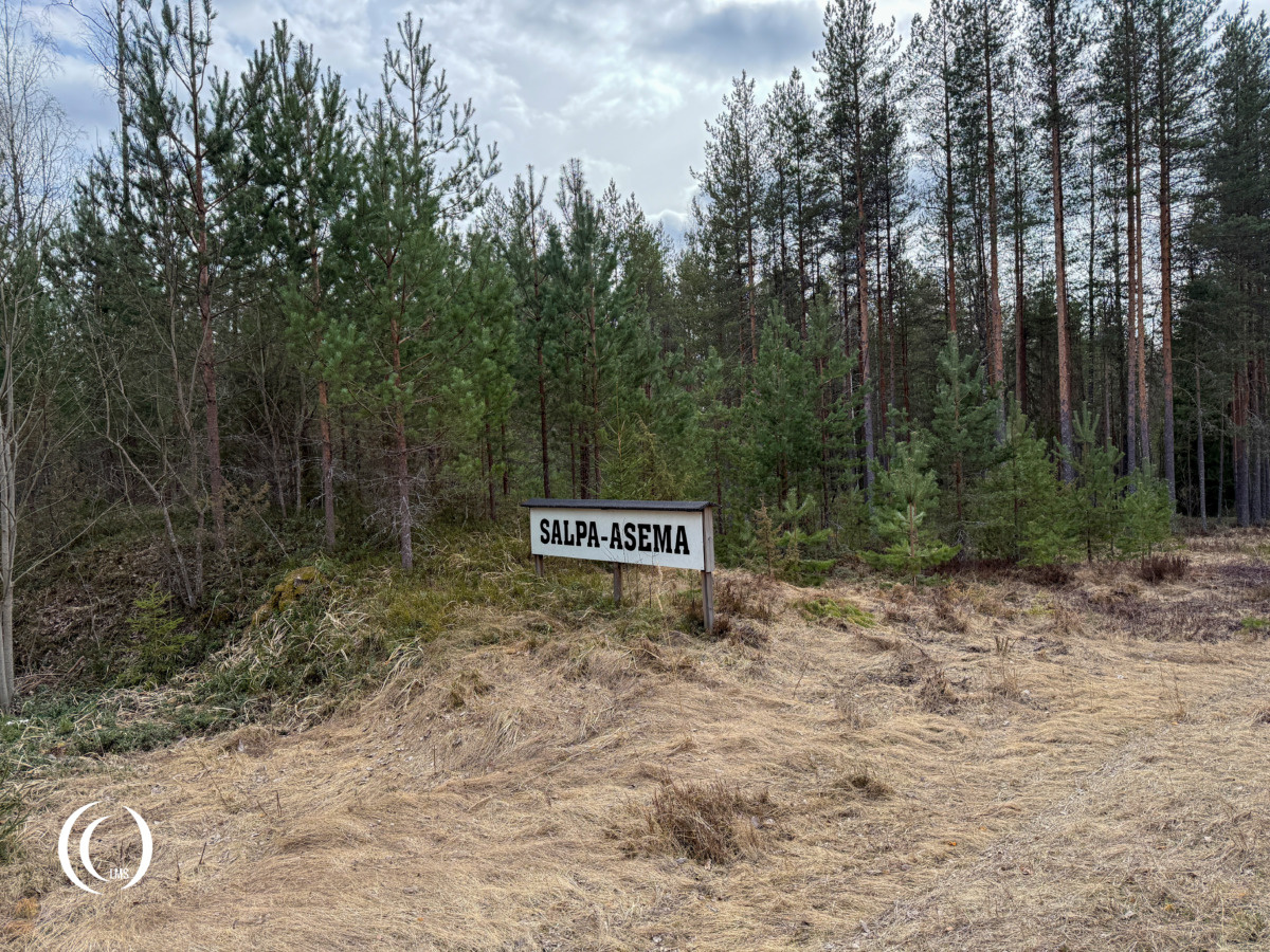 Salpa Line sign at Askola, Luumäki, Finland