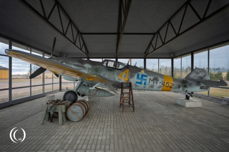 Messerschmitt Bf-109 G-6 MT-452 Yellow 4 at Utti Air Base in Finland