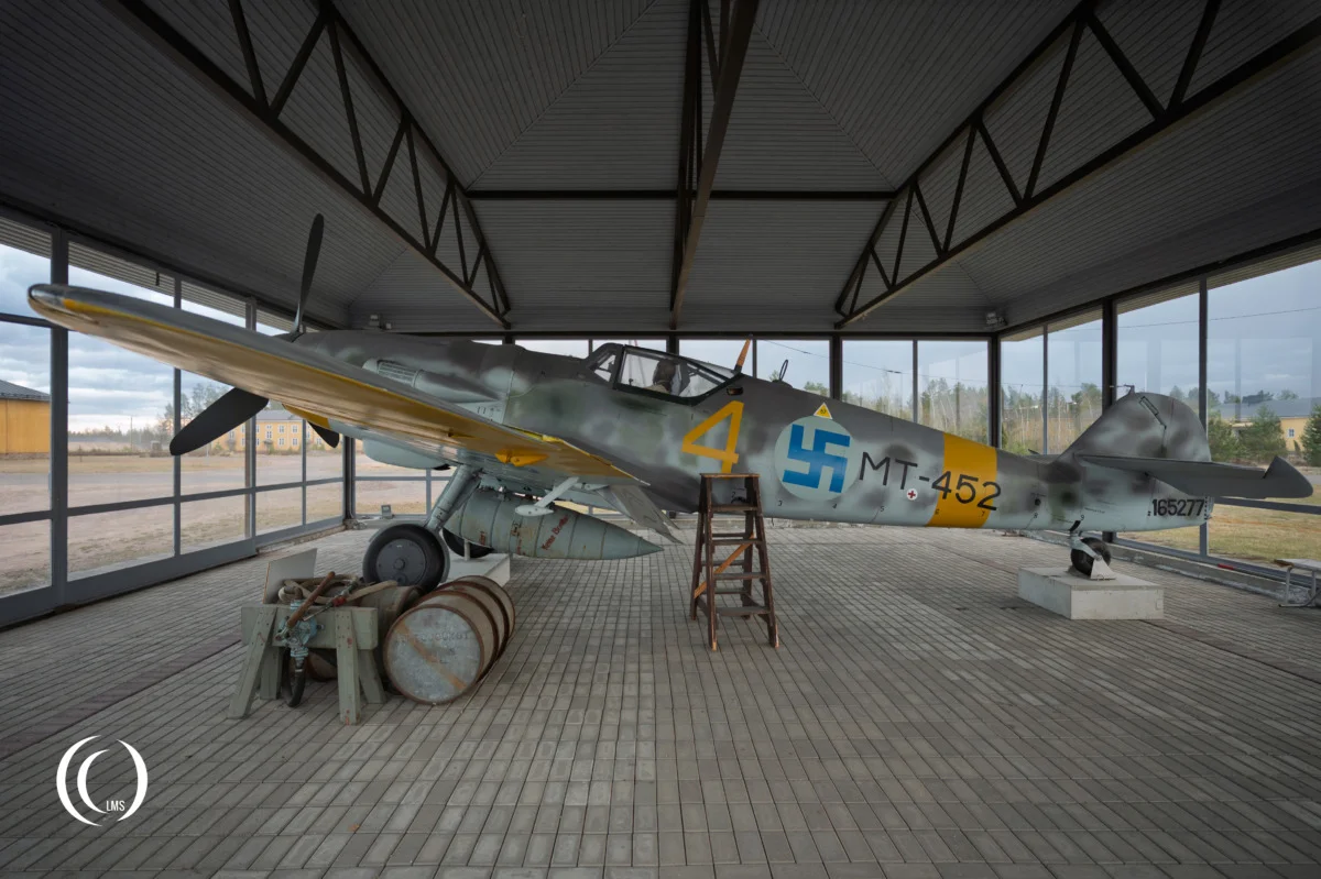 Messerschmitt Bf-109 G-6 MT-452 Yellow 4 at Utti Air Base in Finland