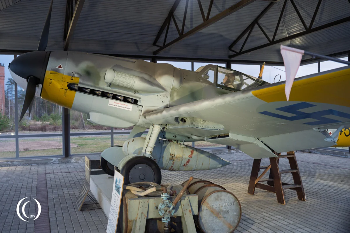 Messerschmitt Bf-109 G-6 MT-452 Yellow 4 at Utti Air Base in Finland