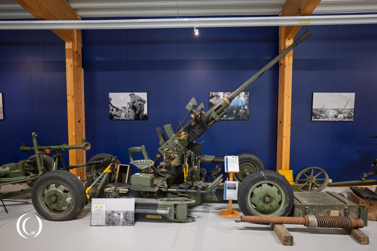 40 mm ItK/36–39 Bofors Anti-aircraft gun on display at Anti-aircraft Museum Tuusuka, Finland