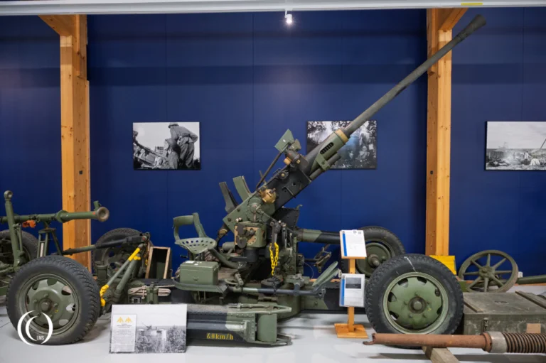 40 mm ItK/36–39 Bofors Anti-aircraft gun on display at Anti-aircraft Museum Tuusuka, Finland