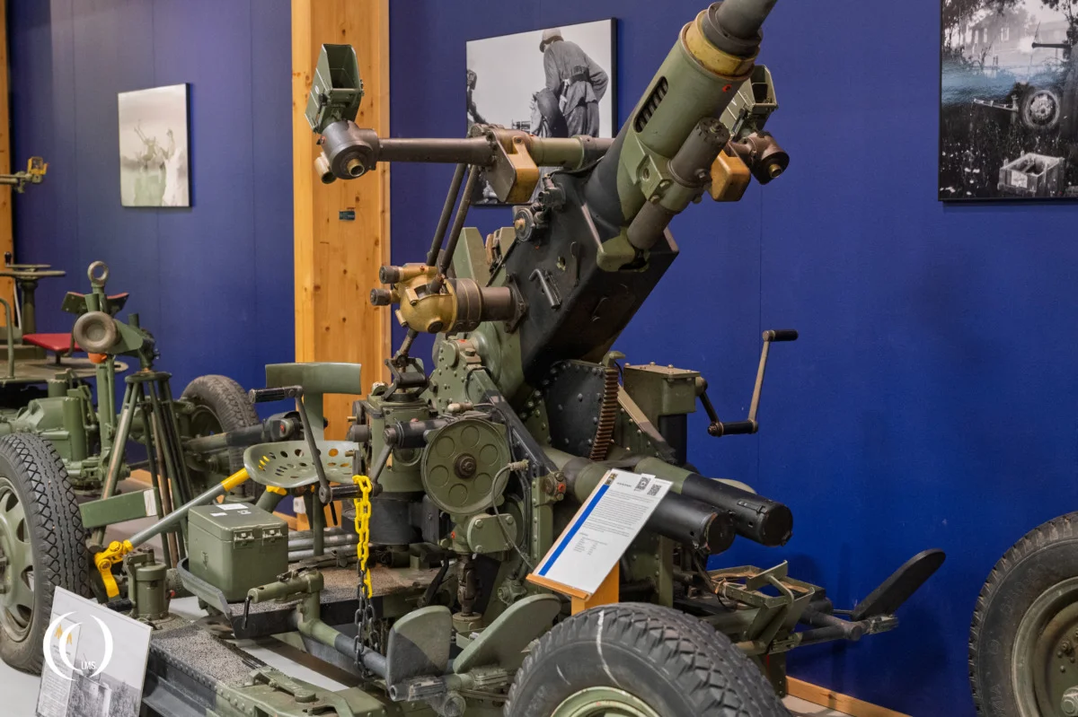 40 mm ItK/36–39 Bofors Anti-aircraft gun on display at Anti-aircraft Museum Tuusula, Finland