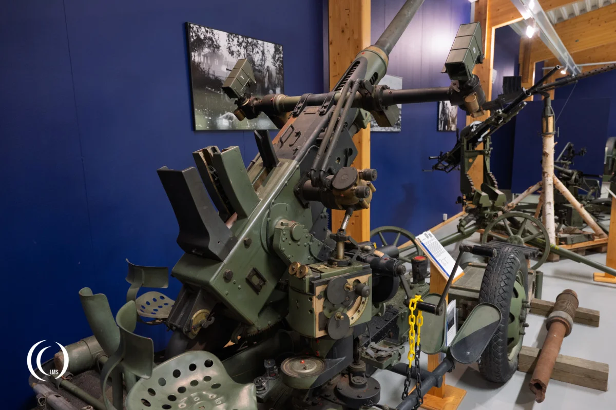 40 mm ItK/36–39 Bofors Anti-aircraft gun on display at Anti-aircraft Museum Tuusula, Finland