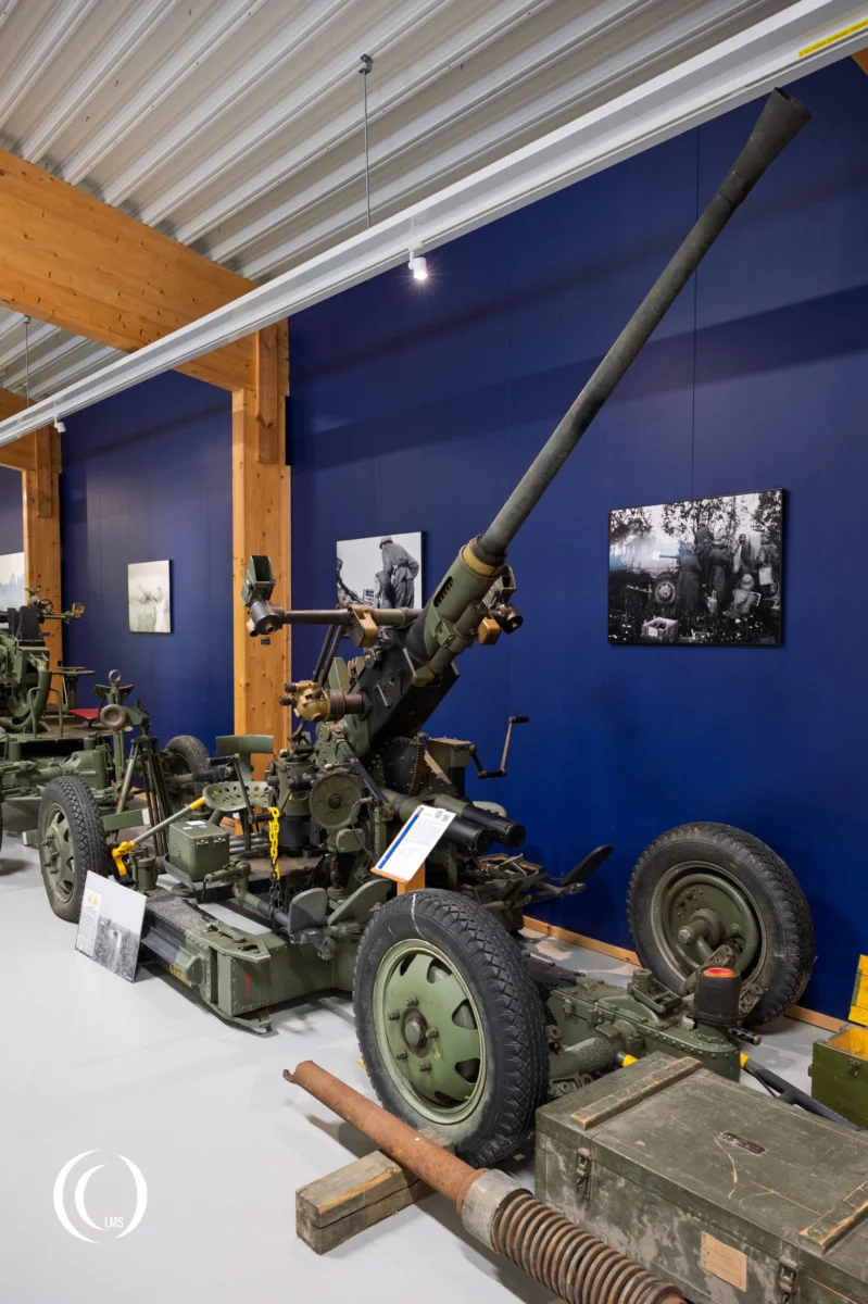 40 mm ItK/36–39 Bofors Anti-aircraft gun on display at Anti-aircraft Museum Tuusula, Finland