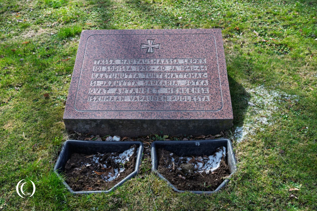 Mass grave of 101 fallen at Lappeenranta Heroes Cemetery in Finland