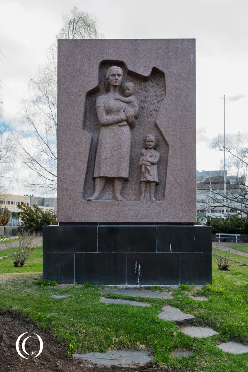 The monument Sorrow and Faith in the Future at Lappeenranta Heroes Cemetery in Finland