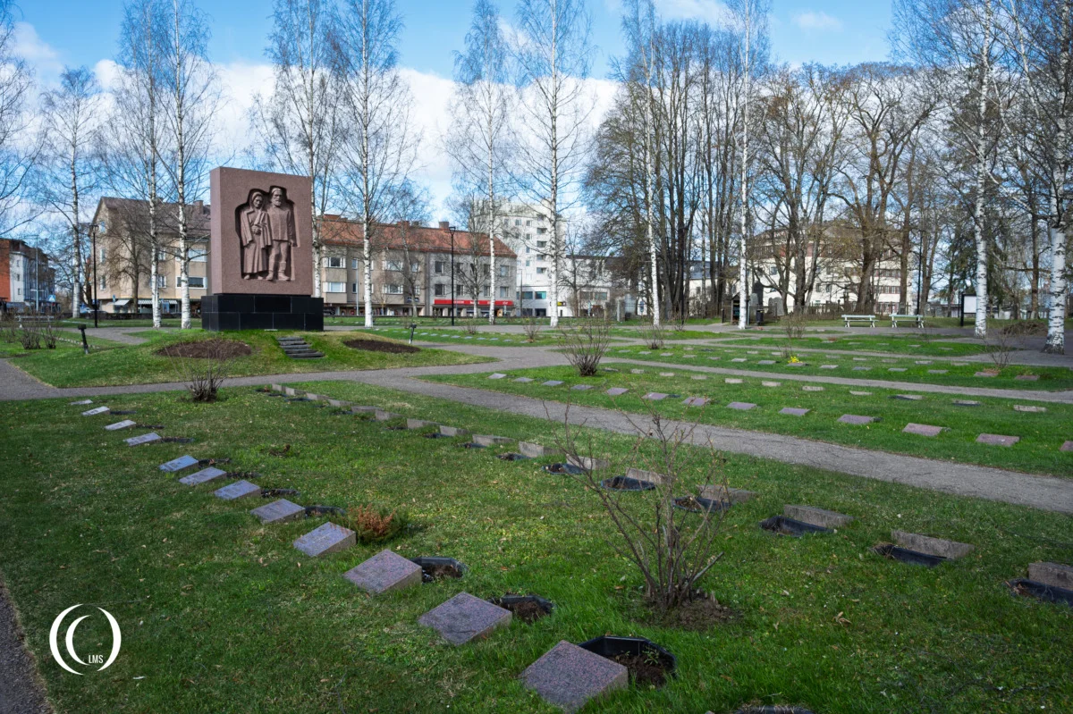 An overview of Lappeenranta Heroes Cemetery in South-Karelia, Finland