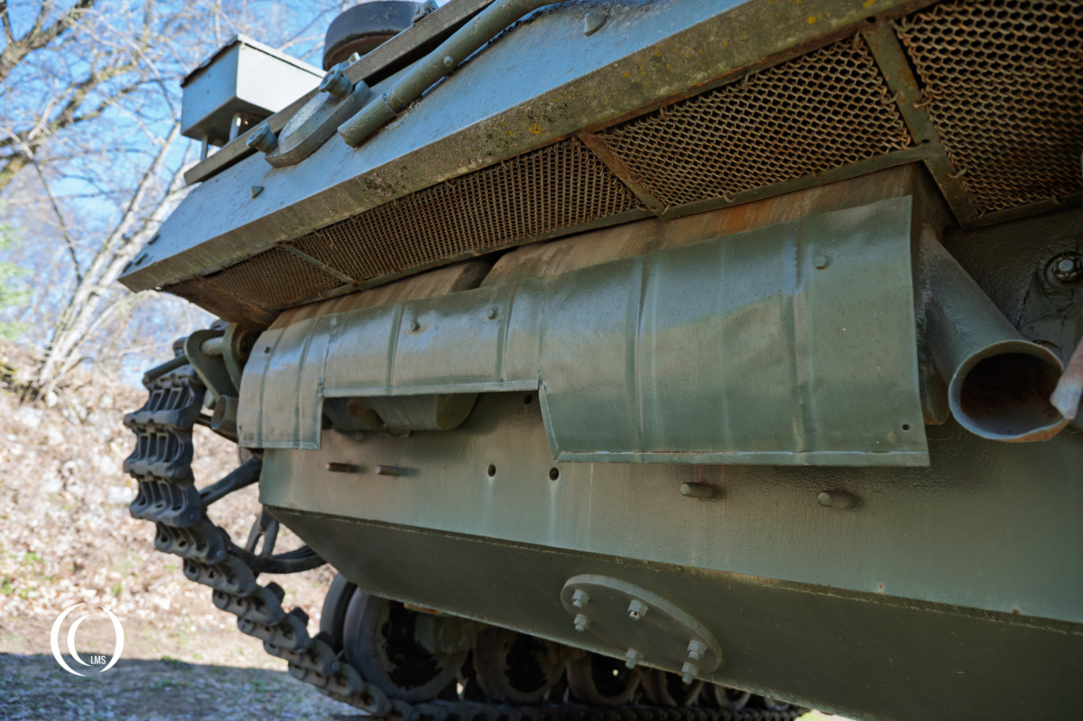 Detail of exhaust of Sd.Kfz. 142/1, Sturmgeschütz 40 Ausf. G tank destroyer at Dragoon Hill, Lappeenranta, Finland