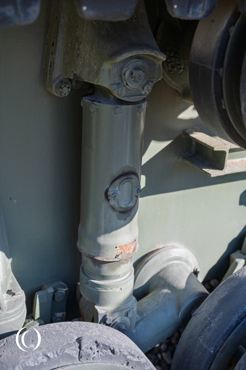 Suspension detail of Sd.Kfz. 142/1, Sturmgeschütz 40 Ausf. G tank destroyer at Dragoon Hill, Lappeenranta, Finland