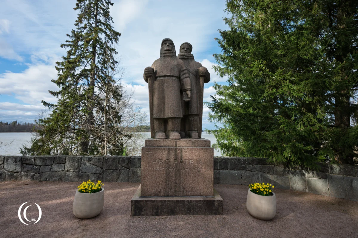 Monument "The Path of No Return" at Tuusula Church Cemetery in Finland
