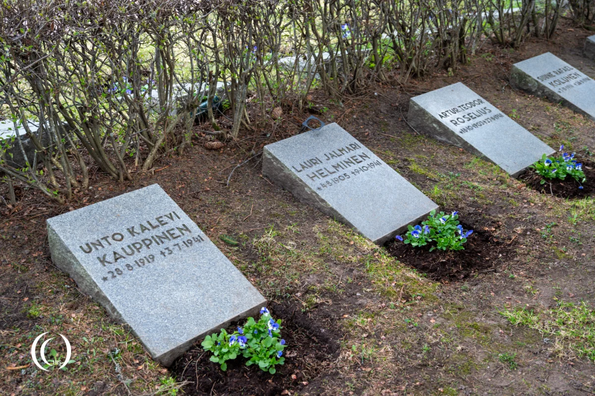 War Heroes Graves at Tuusula Church Cemetery, Finland